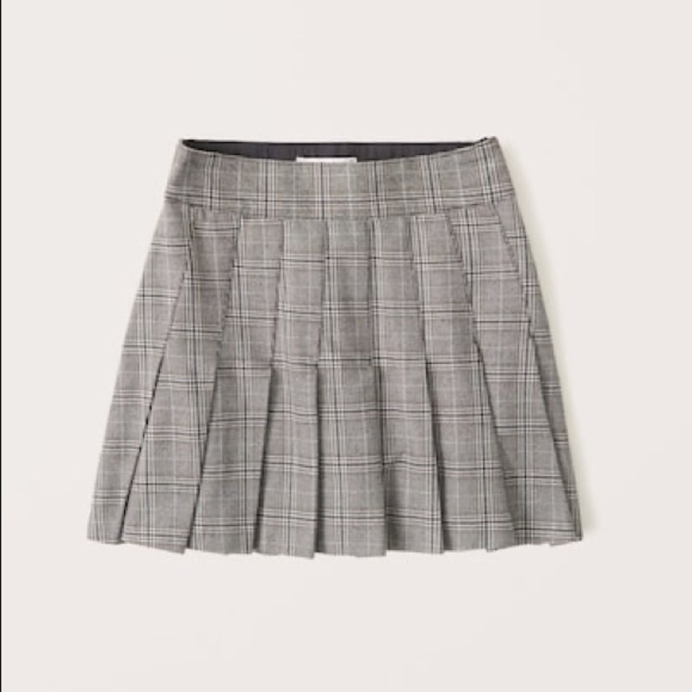 Plaid Pleated Mini Skirt